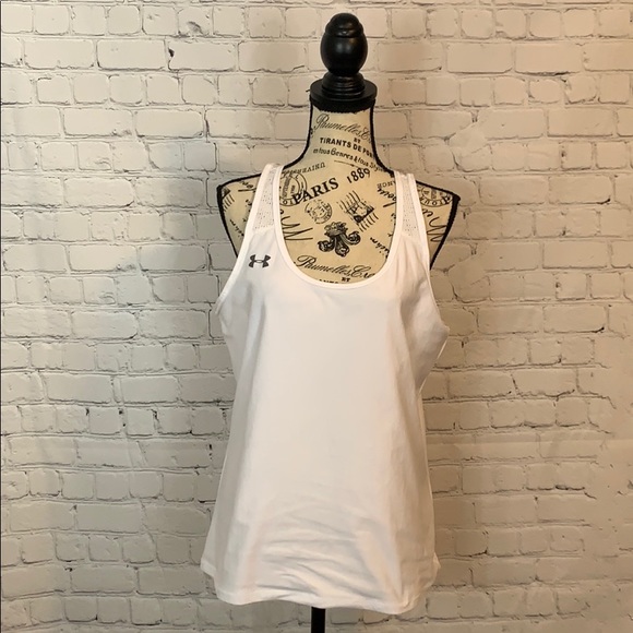 Under Armour Tops - Under Armour / heat gear tank top / XL / White